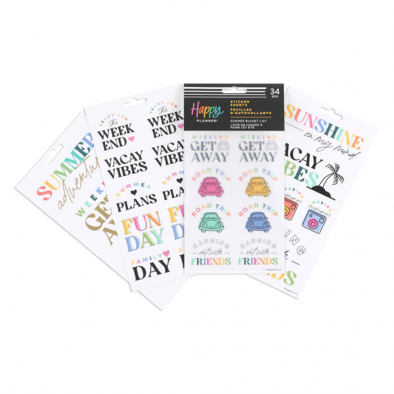 Summer Bucket List - 5 Sticker Sheets