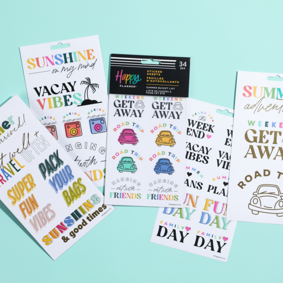 Summer Bucket List - 5 Sticker Sheets
