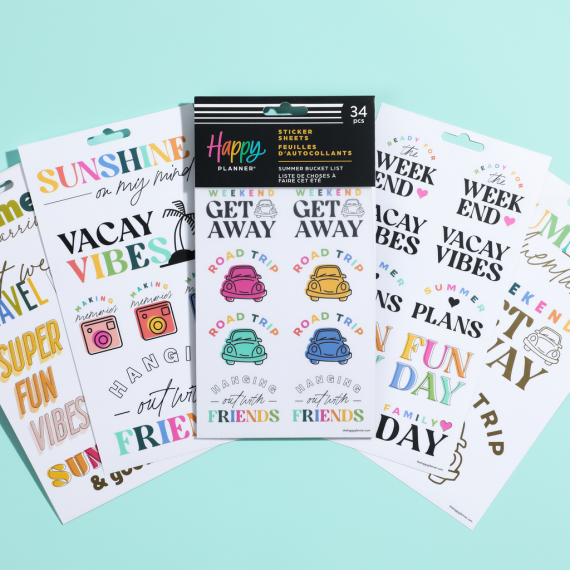 Summer Bucket List - 5 Sticker Sheets