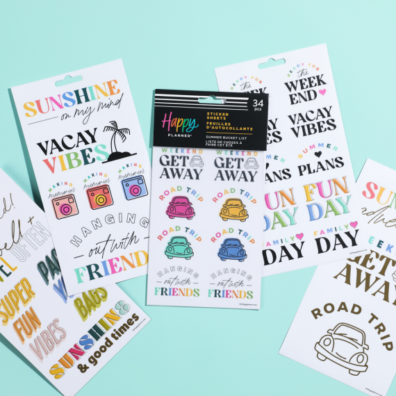 Summer Bucket List - 5 Sticker Sheets