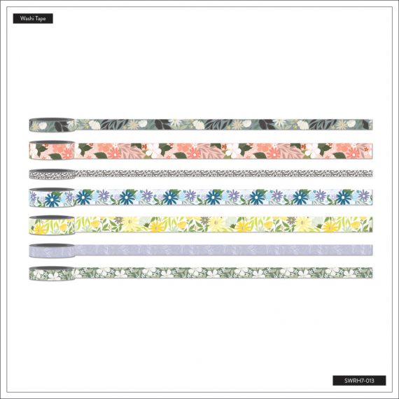 Color Story Florals - Washi Tape - 7 Pack