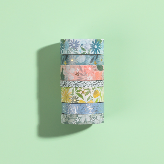 Color Story Florals - Washi Tape - 7 Pack