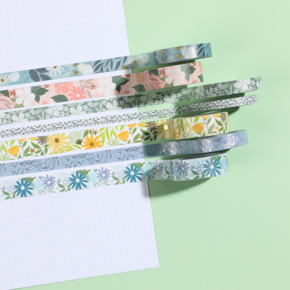 Color Story Florals - Washi Tape - 7 Pack