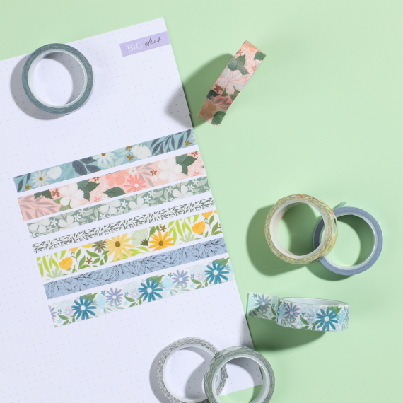 Color Story Florals - Washi Tape - 7 Pack