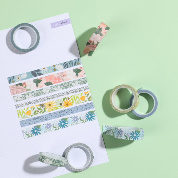 Color Story Florals - Washi Tape - 7 Pack
