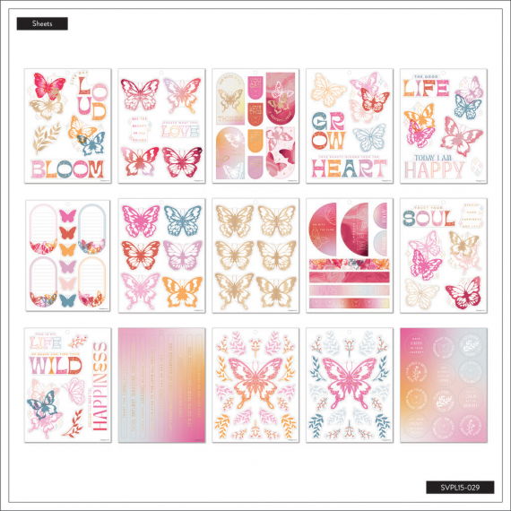 Butterfly Bliss - Large Value Pack Stickers