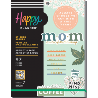 Apricot & Sage - Large Value Pack Stickers