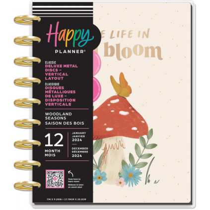 Woodland Seasons - Classic Deluxe Vertical Happy Planner - 12 months