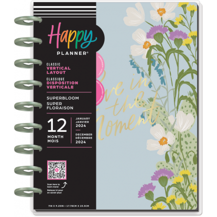 Superbloom - Classic Vertical Happy Planner - 12 months