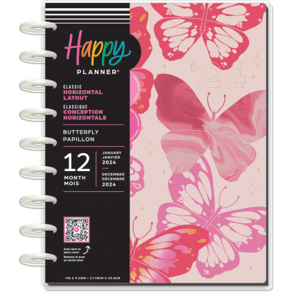 Butterfly Bliss - Classic Horizontal Happy Planner - 12 months
