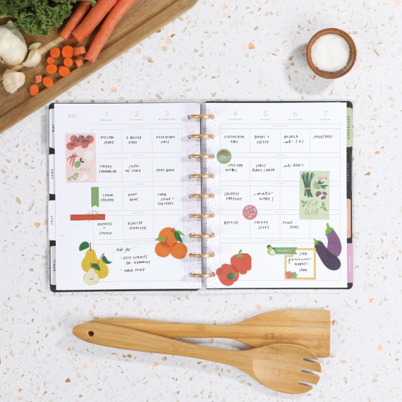 Cocking 101 - Classic Meal Planning Happy Planner - 12 months