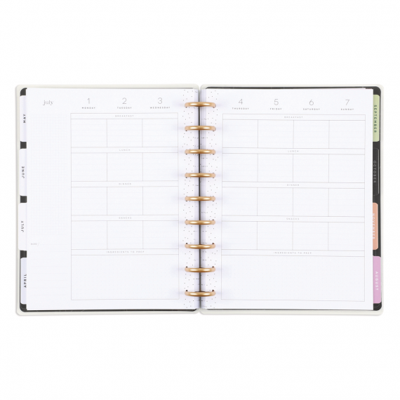 Cocking 101 - Classic Meal Planning Happy Planner - 12 months