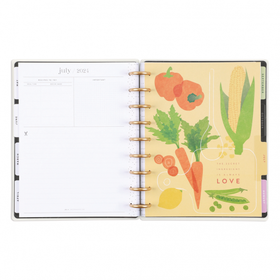 Cocking 101 - Classic Meal Planning Happy Planner - 12 months