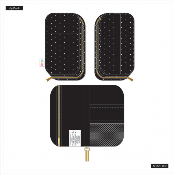 Polka Dot - Banded Accessory Zip Pouch