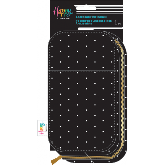Polka Dot - Banded Accessory Zip Pouch