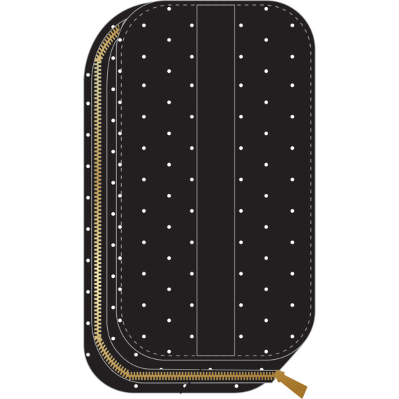 Polka Dot - Banded Accessory Zip Pouch