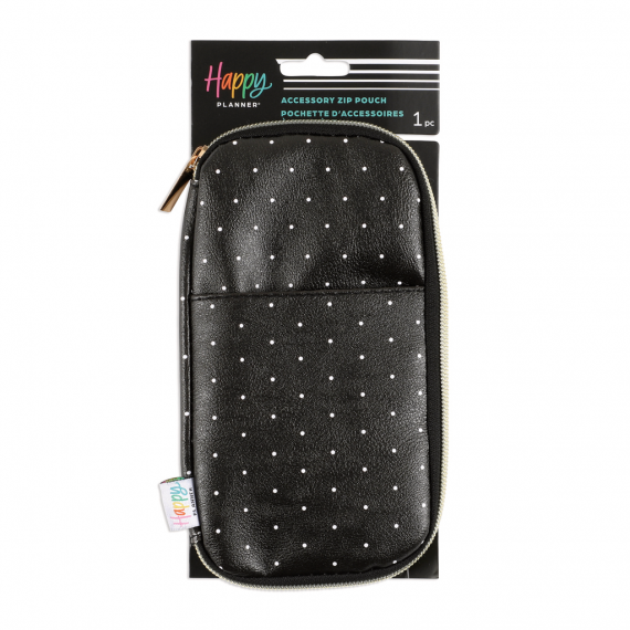 Polka Dot - Banded Accessory Zip Pouch