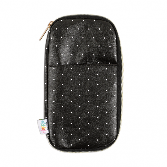 Polka Dot - Banded Accessory Zip Pouch