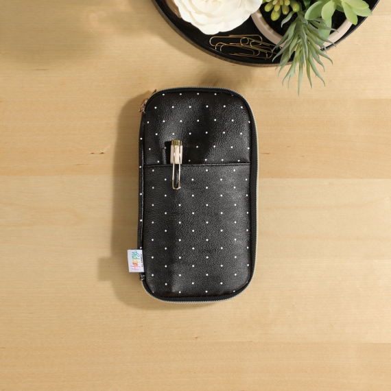 Polka Dot - Banded Accessory Zip Pouch