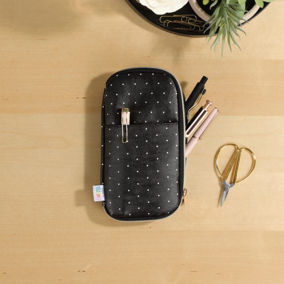 Polka Dot - Banded Accessory Zip Pouch