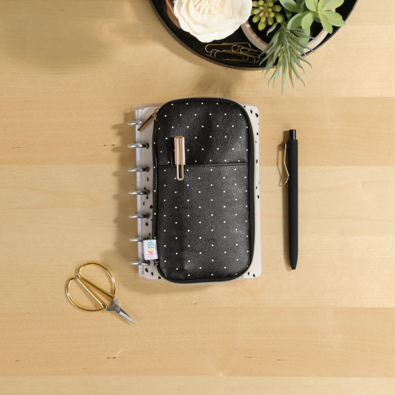 Polka Dot - Banded Accessory Zip Pouch