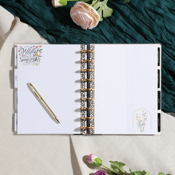 Moody Blooms - Dashboard + Dotted Lined Classic Fill Paper - 40 Sheets