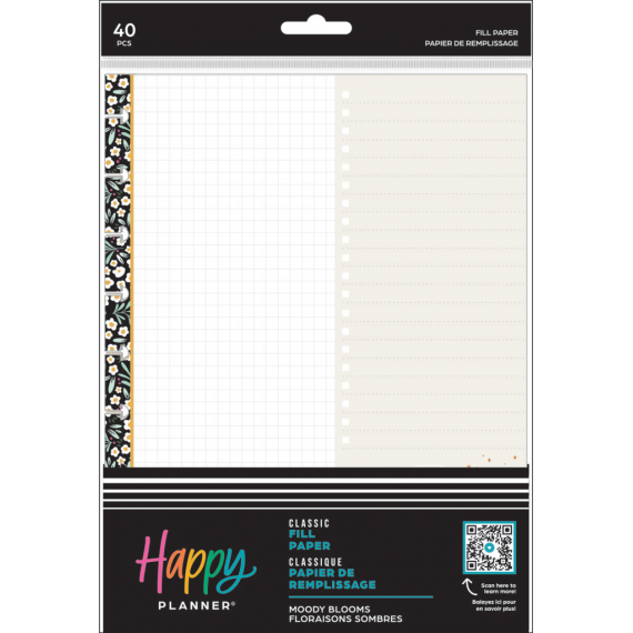 Moody Blooms - Dashboard + Dotted Lined Classic Fill Paper - 40 Sheets