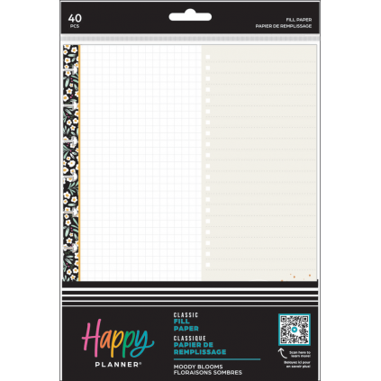 Moody Blooms - Dashboard + Dotted Lined Classic Fill Paper - 40 Sheets