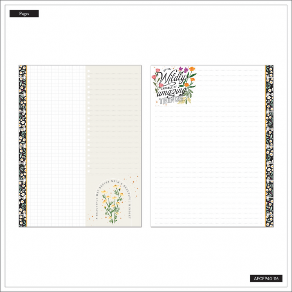Moody Blooms - Dashboard + Dotted Lined Classic Fill Paper - 40 Sheets
