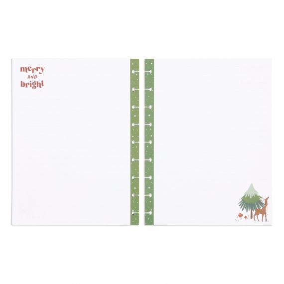 Woodland Seasons Christmas - Dotted Lined Classic Filler Paper - 40 Sheets