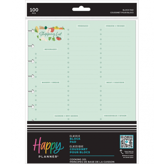 Cooking 101 - Classic Block Notepad - 100 Sheets