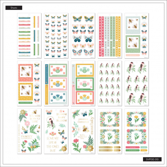Butterflies and Blooms - Big Value Pack Stickers