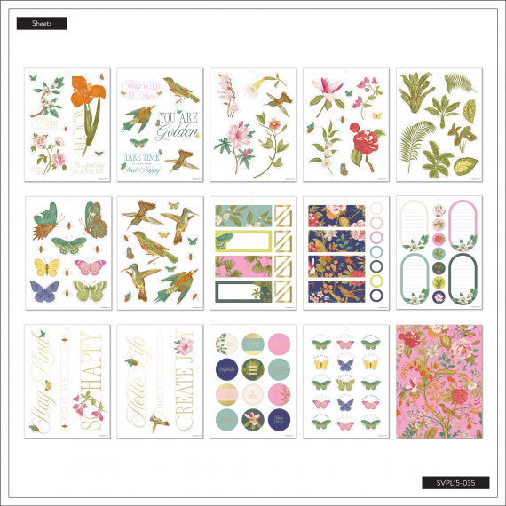 Feathers & Flowers - Large Value Pack Stickers