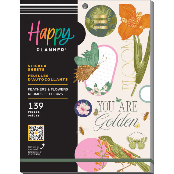 Feathers & Flowers - Large Value Pack Stickers