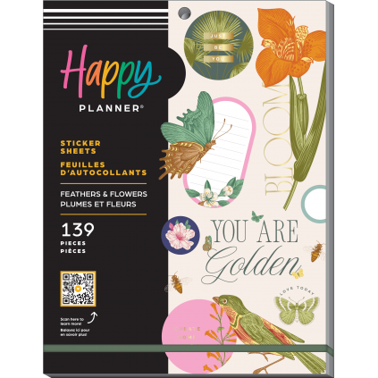 Feathers & Flowers - Large Value Pack Stickers