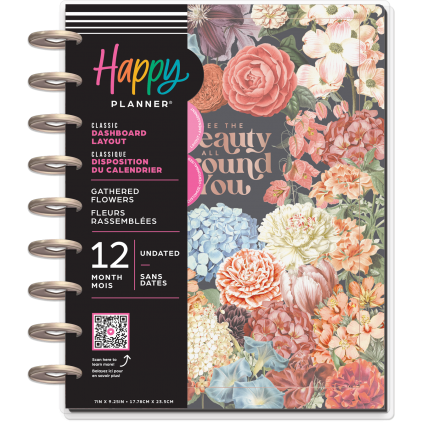 Gathered Flowers - Classic Frostet Udatert Planner - 12 mnd