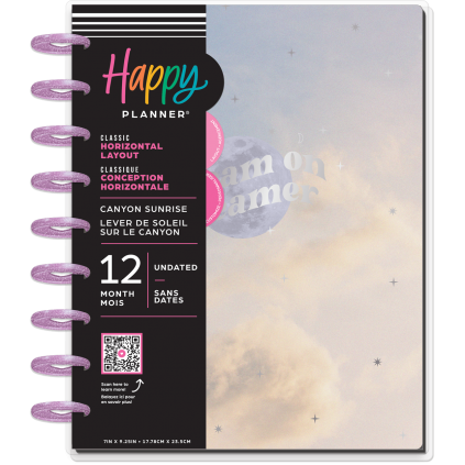 Canyon Sunrise - Classic Horizontal Udatert Planner - 12 mnd