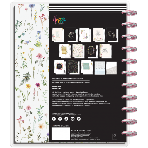 Blooming Romance - Big Wedding Undated Happy Planner