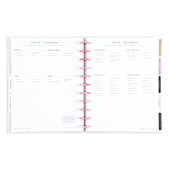 Blooming Romance - Big Wedding Undated Happy Planner