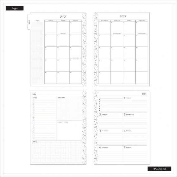 Beauty In Every Day - Classic Dashboard 18 Month Planner