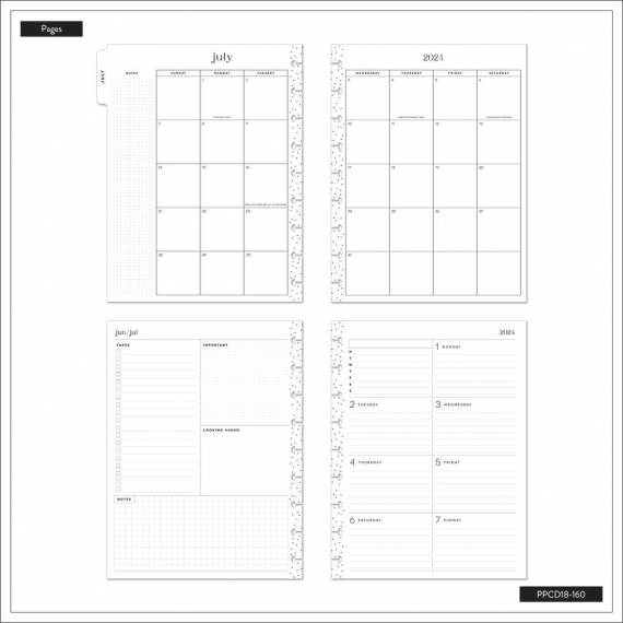 Become What Inspires You - Classic Dashboard 18 Month Planner