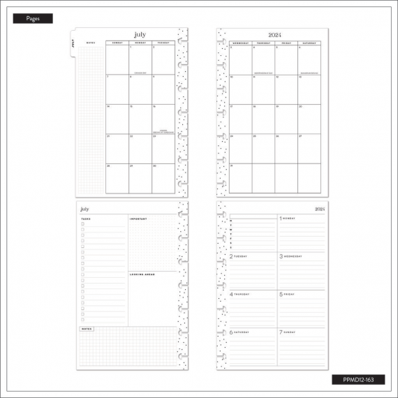 Ink & Arbor - Mini Dashboard 12 Month Planner