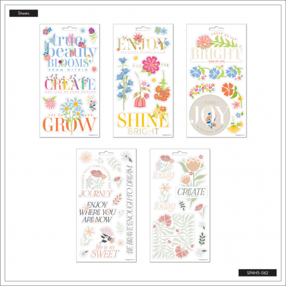 Essential Florals - 5 Sheet Sticker Sheet