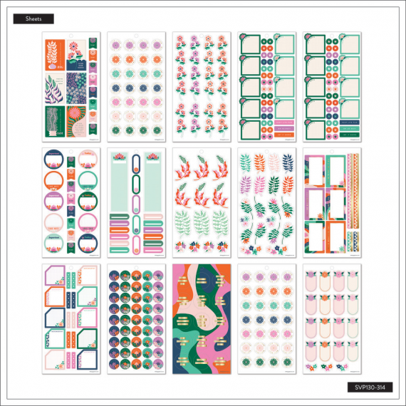 Abstract Florals - Classic Value Pack Stickers