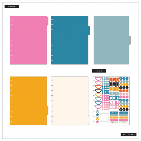 Happy Brights - Classic Plastic Dividers - 5 pack