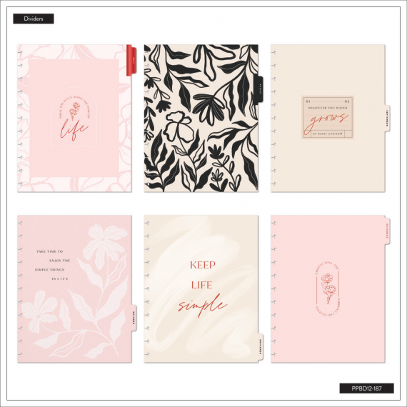 Dancing Leaves - Big Lined Vertical Happy Planner - 12 mnd