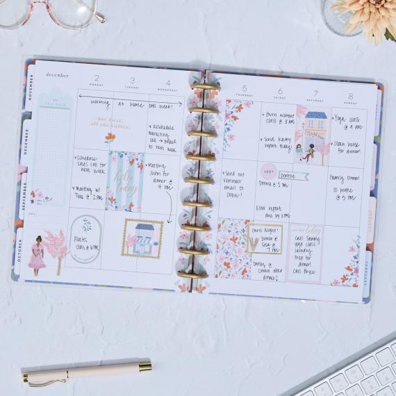 Happy in Paris - Classic Vertical Happy Planner - 12 mnd