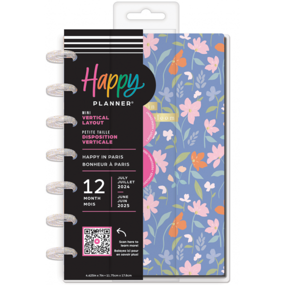 Happy in Paris - Mini Vertical Happy Planner - 12 mnd