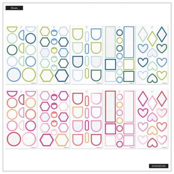 Bright Colorful Boxes - Classic Value Pack Stickers