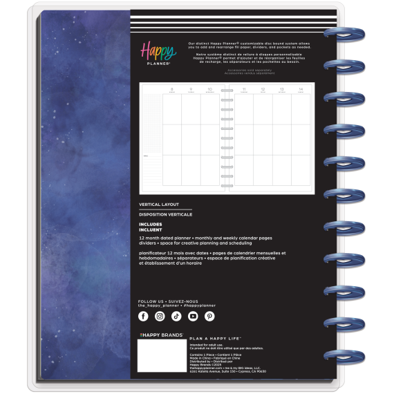 Star Signs - Big Vertical 12 Month Dated Planner
